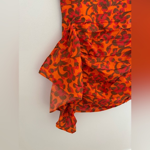 RHODE Revolve Tropical Orange Tilda Dress NWT - Picture 7 of 10